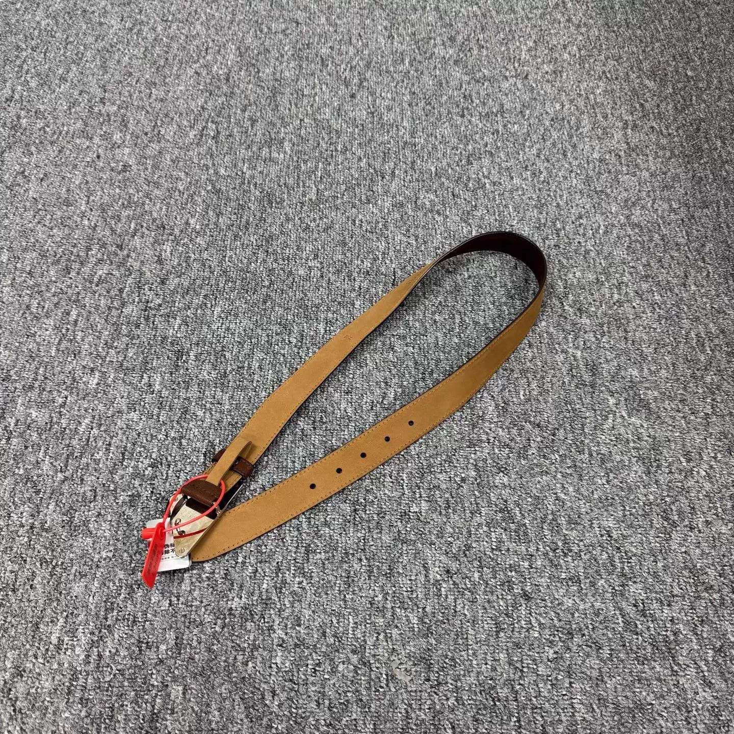 Prada Prada Triangle Logo Brown Belt 99 New 75/30 Size ONE SIZE - 4 Thumbnail