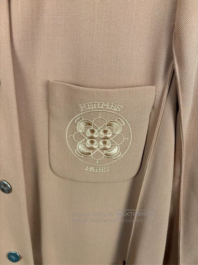 Hermes Hermes Orange Embroidered Letter Logo Jacket Size S / US 4 / IT 40 - 3 Thumbnail