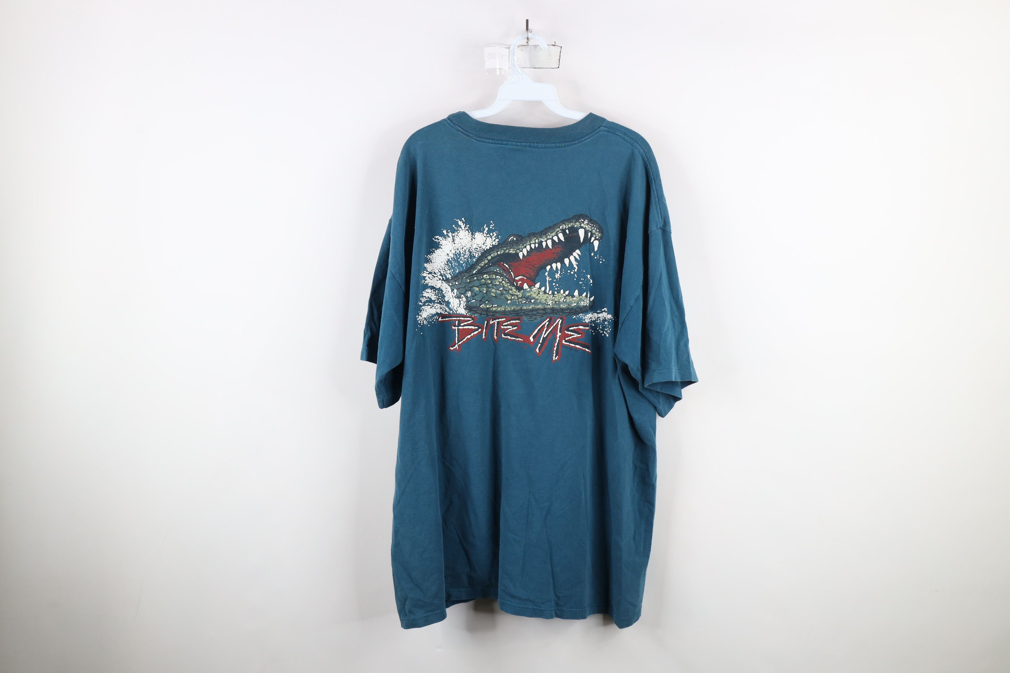Vintage Vintage 90s Streetwear Alligator Florida Bite Me T-Shirt USA Size US XL / EU 56 / 4 - 13 Thumbnail