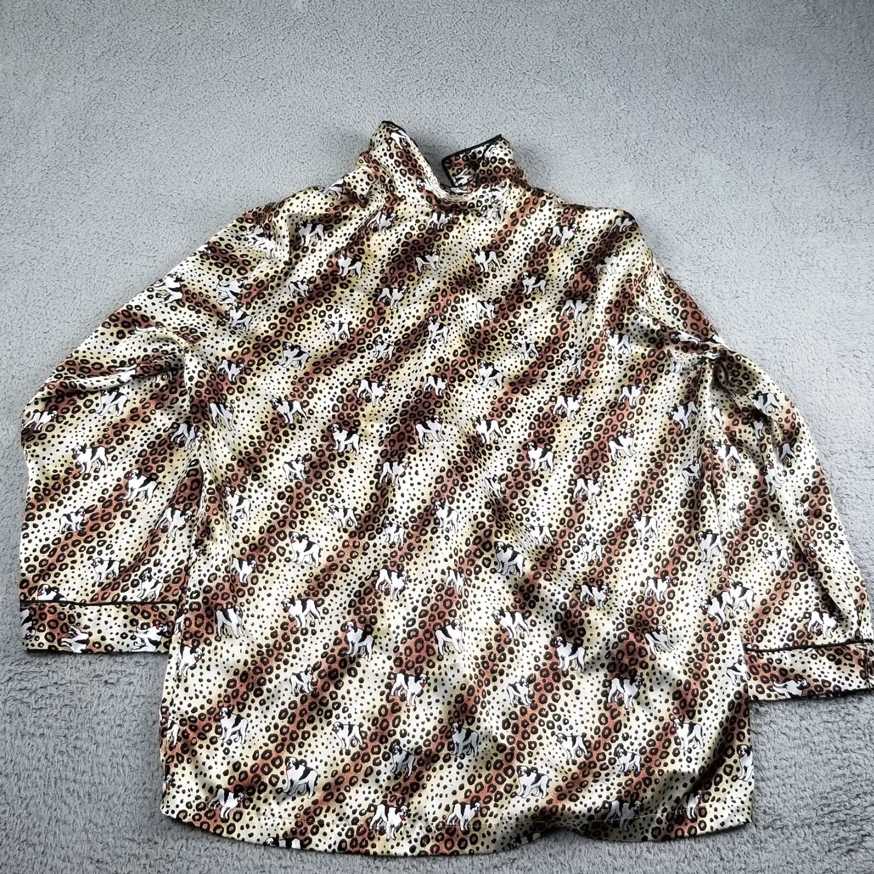 Big Dogs Vintage Big Dogs Sleep Shirt Large Pajama Shirt Cheetah Silky AOP Y2K Flaw Size US XL / EU 56 / 4 - 6 Thumbnail