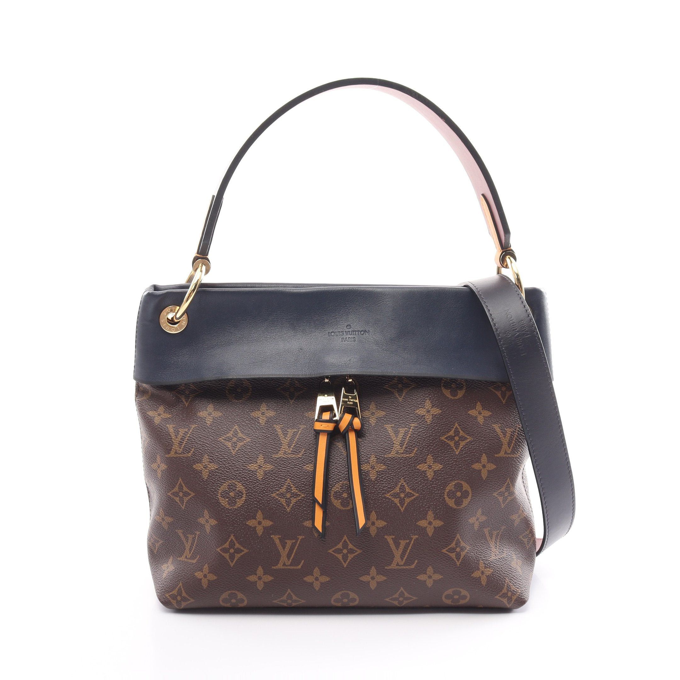 Louis Vuitton Tuileries Monogram Marine Bordeaux Handbag Leather