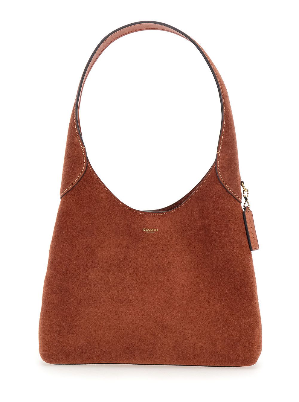 Coach Shoulder Bag 'SUEDE BROOKLYN SHOULDER BAG 28' with Brown Leather Details for Women Size ONE SIZE - 1 Thumbnail