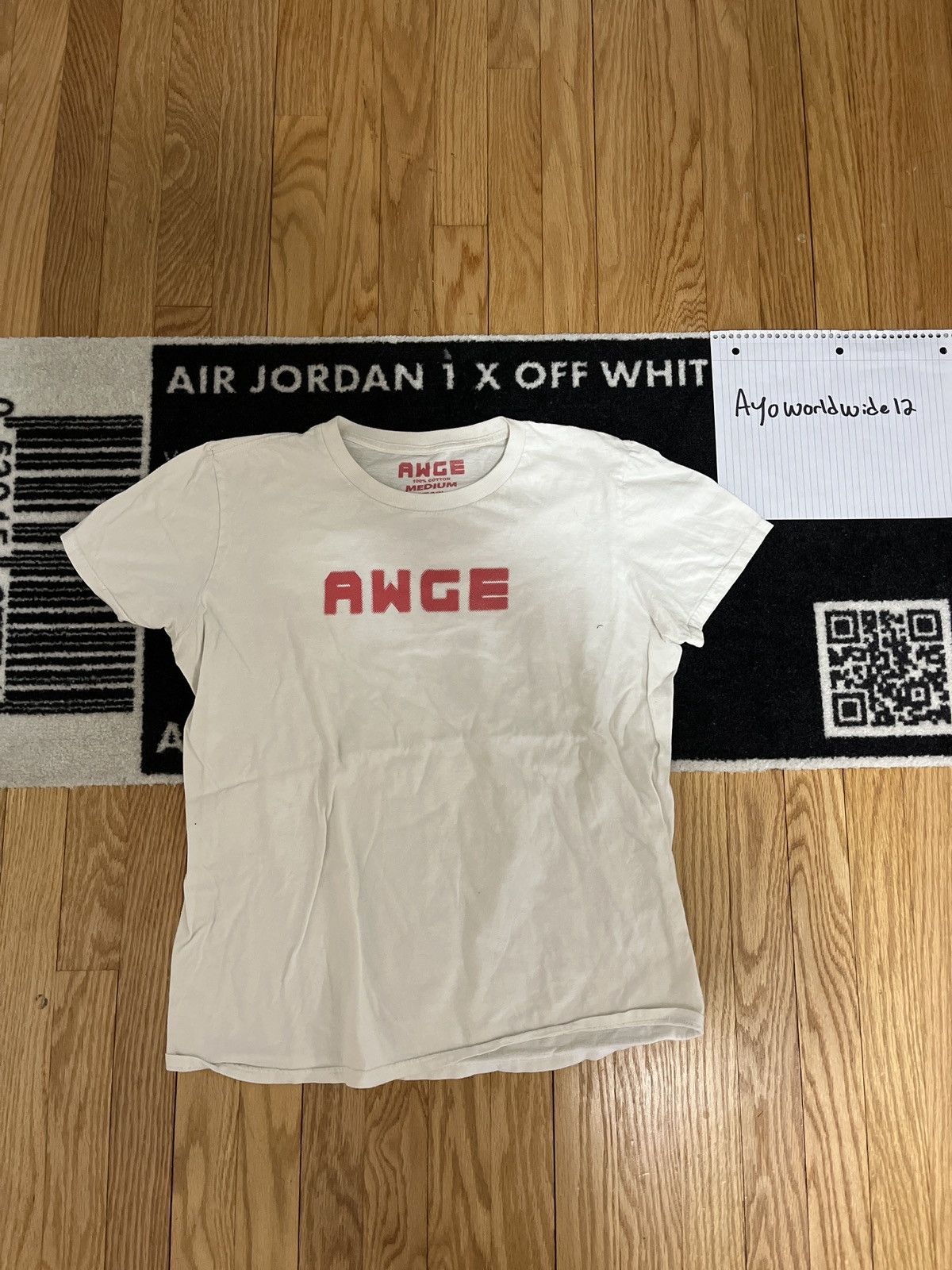 image of Awge Or Nothing Print T Shirt in White, Men's (Size Medium)