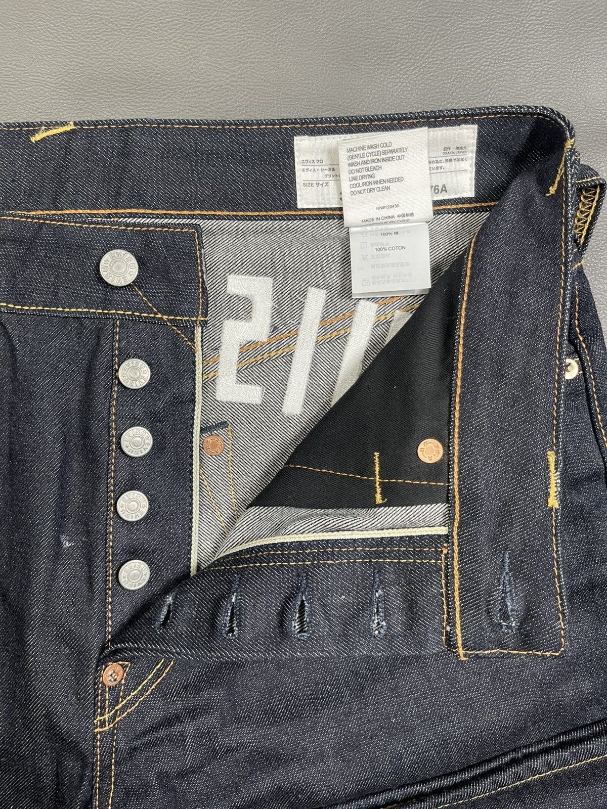 Evisu EVISUKURO Lot 2000 Selvedge Jeans Size US 33 - 10 Thumbnail