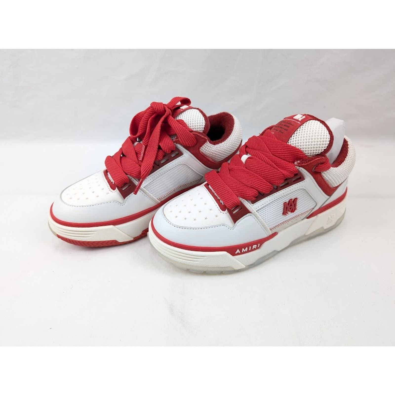 Amiri o1rshd1 Q:4 / MA-1 Low-Top Sneakers in White/ Red Size US 10 / EU 43 - 18 Thumbnail