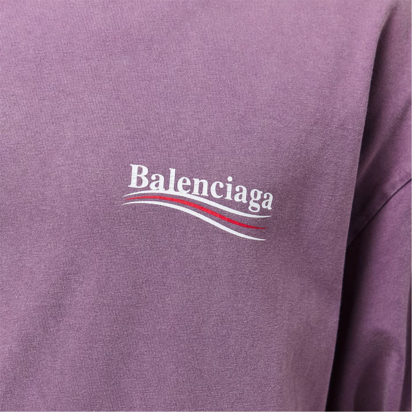 Balenciaga o1g2r1mq0226 Political Campaign T-Shirt In Faded Purple Size US L / EU 52-54 / 3 - 5 Thumbnail