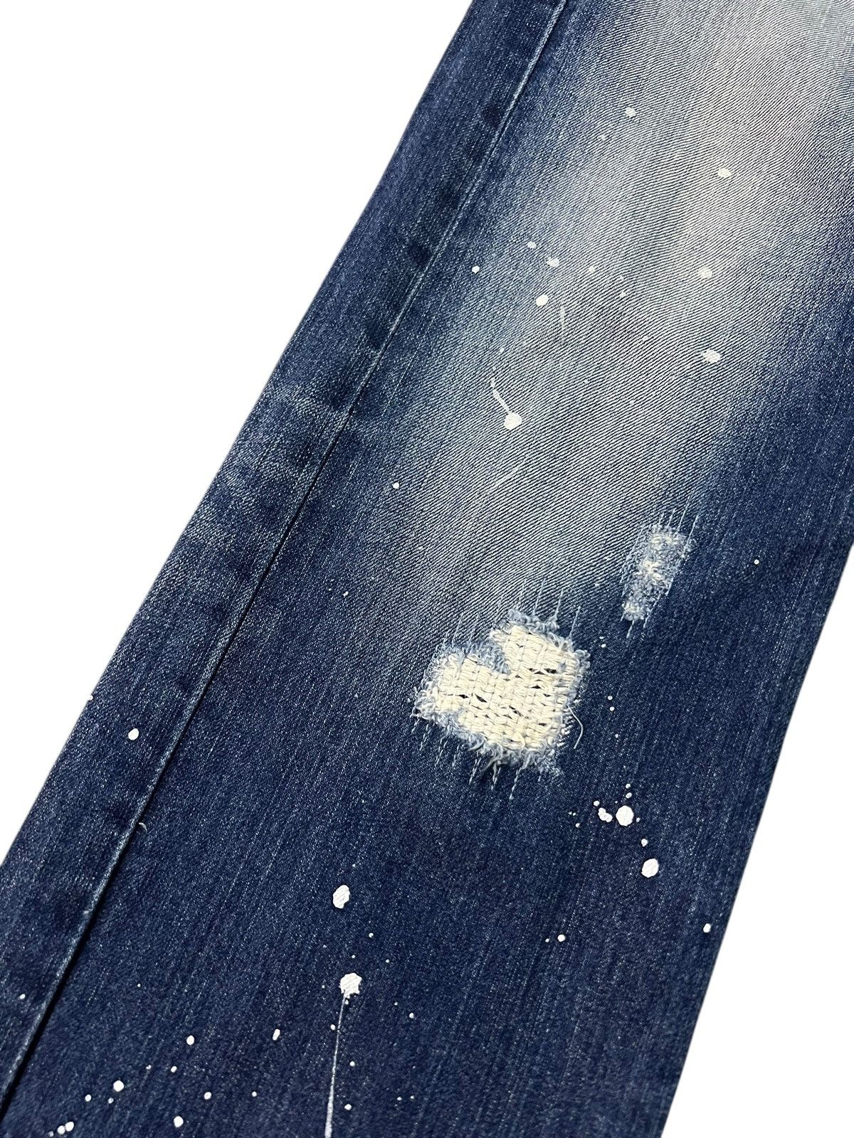 Japanese Brand Takeo Kikuchi Painted Pactwork Jean Japan Size US 33 - 7 Thumbnail
