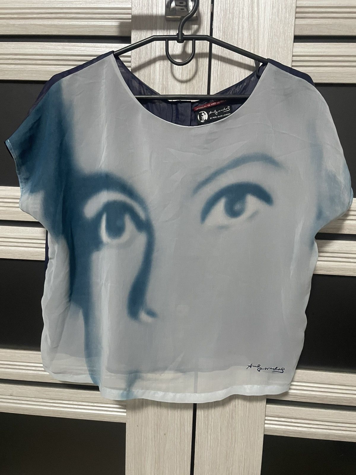 Andy Warhol × Japanese Brand Vintage 2008 Andy Warhol Face Zip Blouse Pepe Jeans Hype Y2K Size XS / US 0-2 / IT 36-38 - 1 Thumbnail