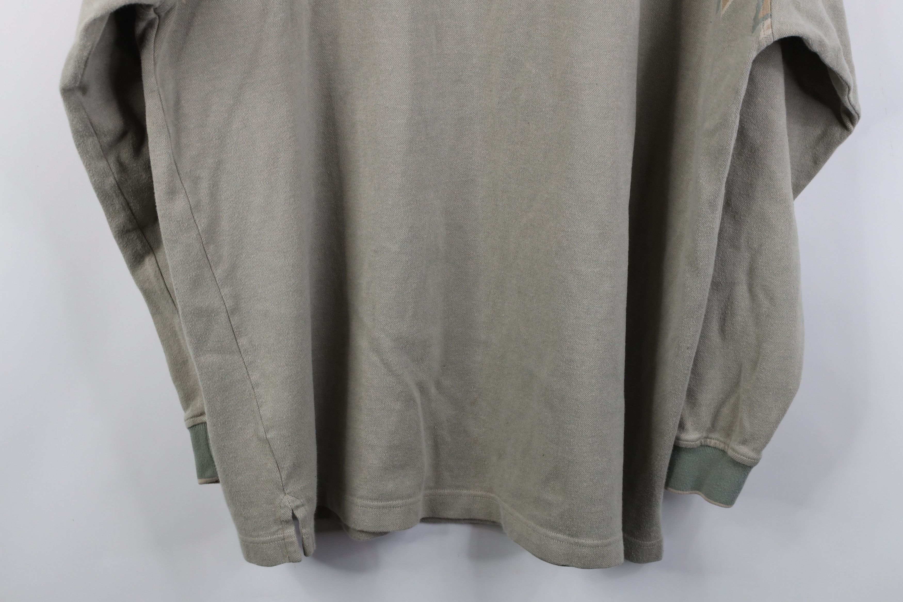 Vintage Vintage 90s Streetwear Zig Zag Heavy Long Sleeve Polo Shirt Size US XL / EU 56 / 4 - 14 Thumbnail