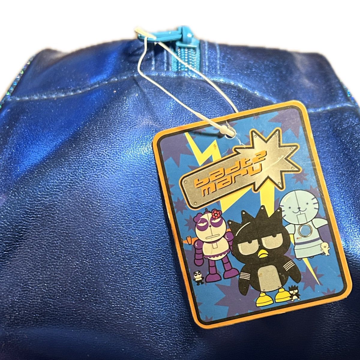 Japanese Brand × Vintage RARE Sanrio Badtz Maru Metallic Blue & Black Handbag Duffle Size ONE SIZE - 4 Thumbnail