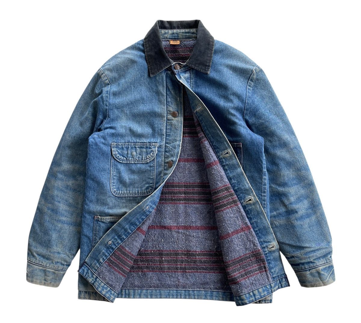 Vintage 70s Big Ben Wrangler Blanket Workwear Denim Size US M / EU 48-50 / 2 - 3 Thumbnail