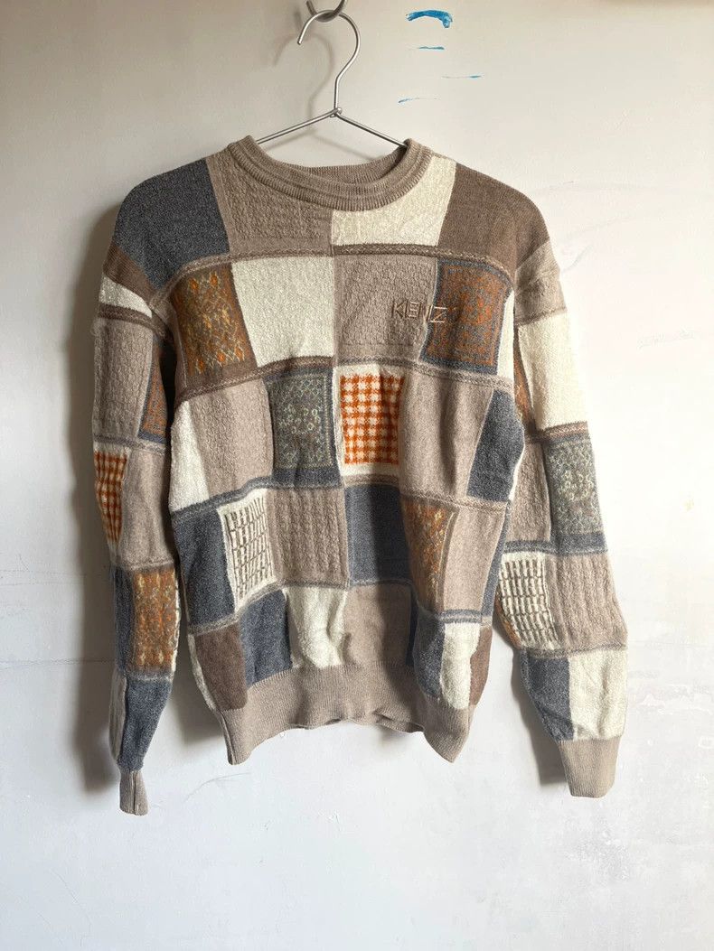 Kenzo Kenzo Wool Blend Colorblock Crewneck Sweater - dmc Size US S / EU 44-46 / 1 - 1 Thumbnail