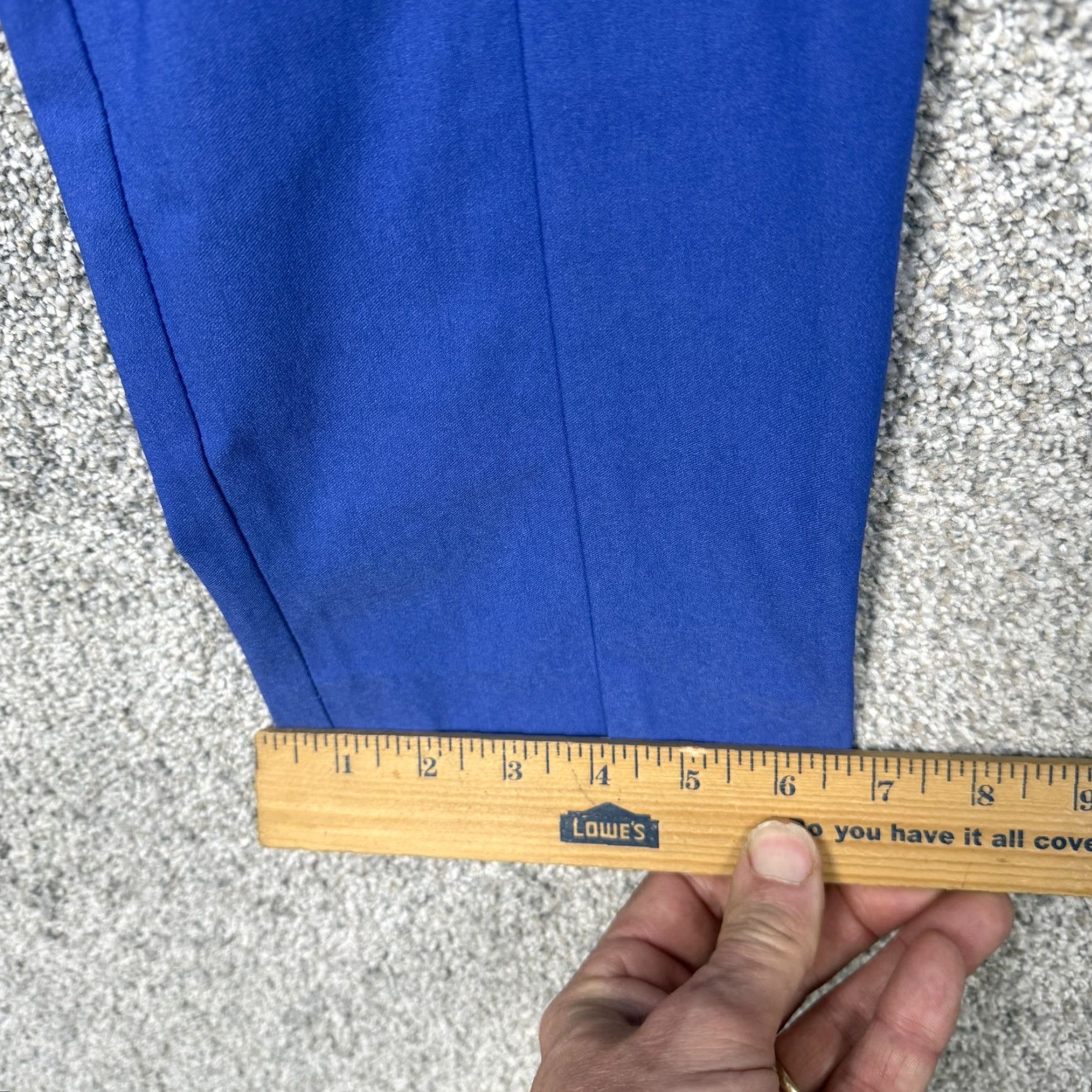 Vintage Chico's Chicos Brigitte Ankle Pants Womens Petite 8P Blue Office Slimming Tapered Pull On Pockets Solid 35in Inseam 26.5in Size 30" / US 8 / IT 44 - 3 Thumbnail