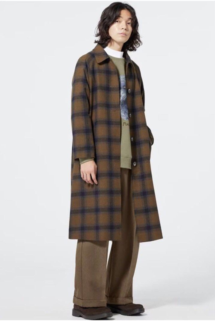 GU Japanese Brand GU Check Bal Collar Coat Winter Jacket Size US XL / EU 56 / 4 - 1 Thumbnail