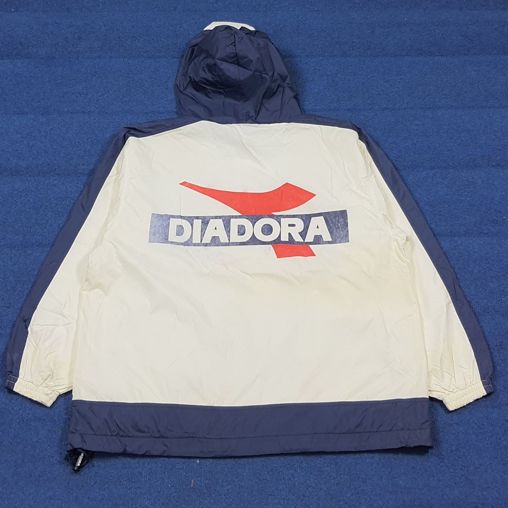 Diadora Vintage 90s Diadora Retro Windbreaker Anorak Jacket C287N27 Size US L / EU 52-54 / 3 - 1 Thumbnail