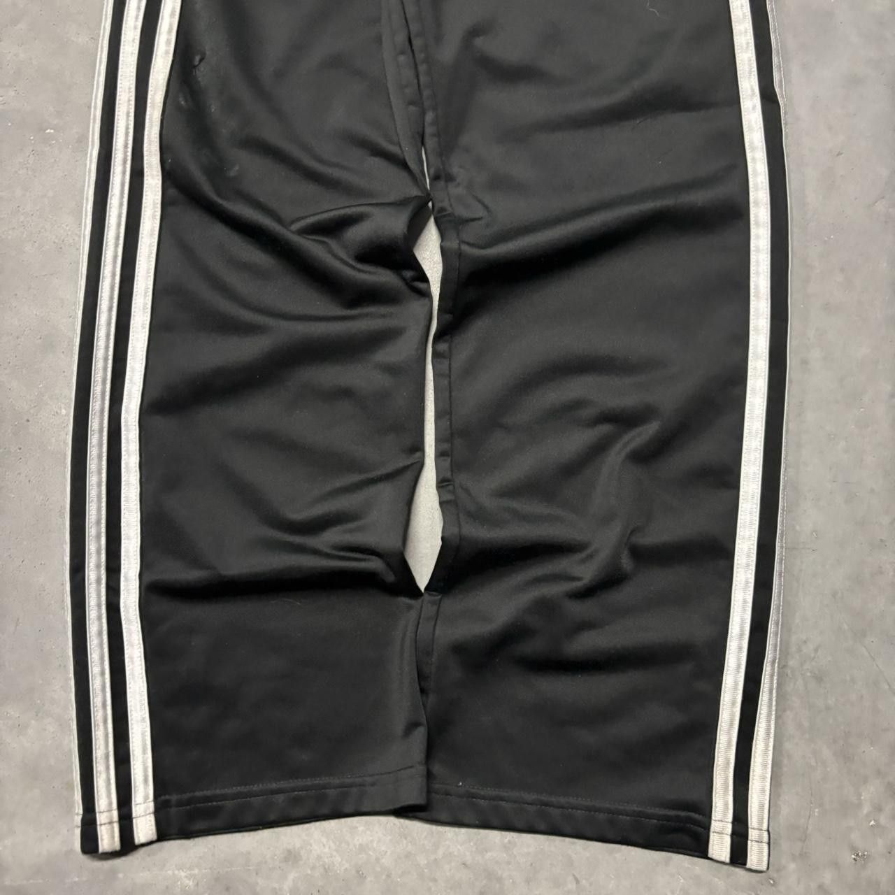 Adidas × Vintage Crazy Vintage Y2K/2000s Black Adidas Striped Essential Sweatpants! Size US 28 / EU 44 - 5 Thumbnail