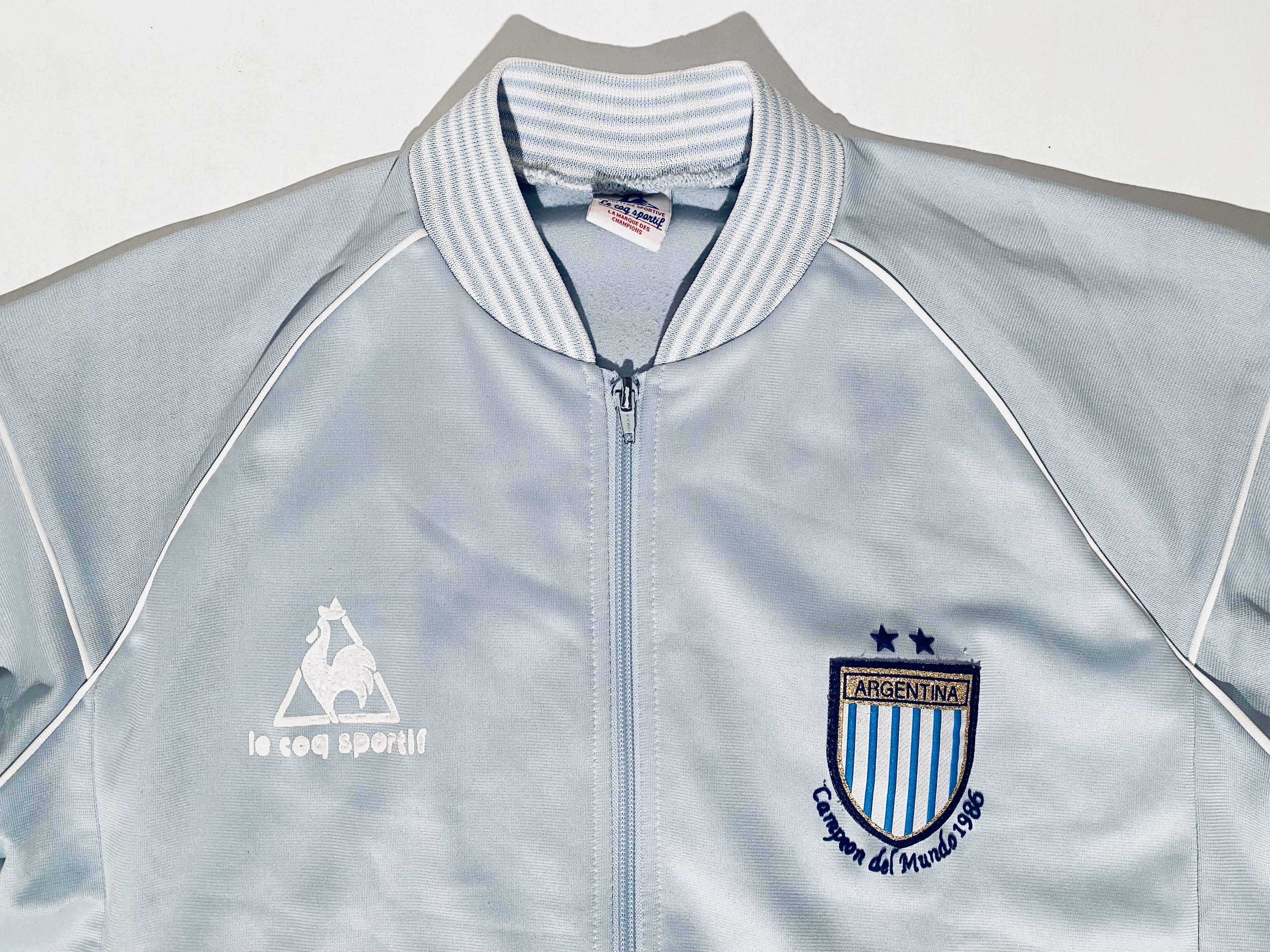 Le Coq Sportif Argentina 1986 Mexico World Cup Training Jacket Maradona Size US M / EU 48-50 / 2 - 4 Thumbnail