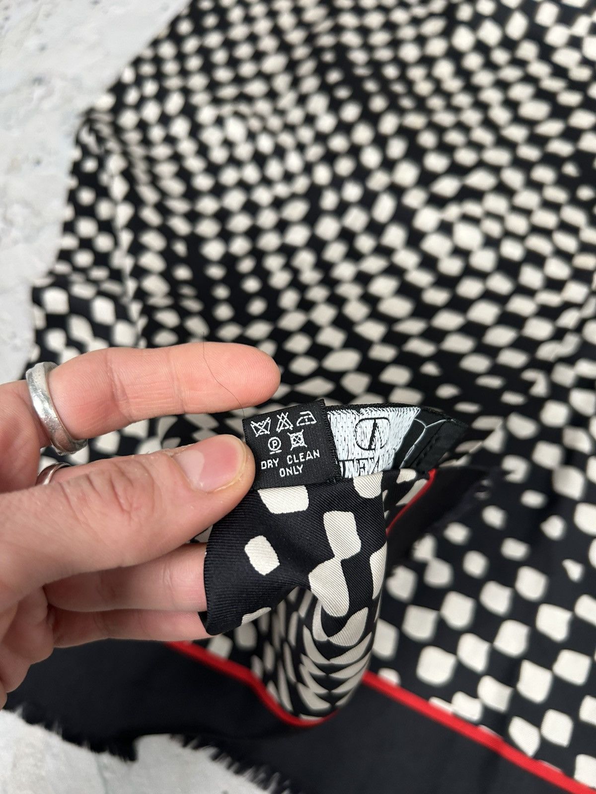 Valentino Vintage Valentino Garavani Silk Dots Scarf 90s Archive Size ONE SIZE - 8 Thumbnail
