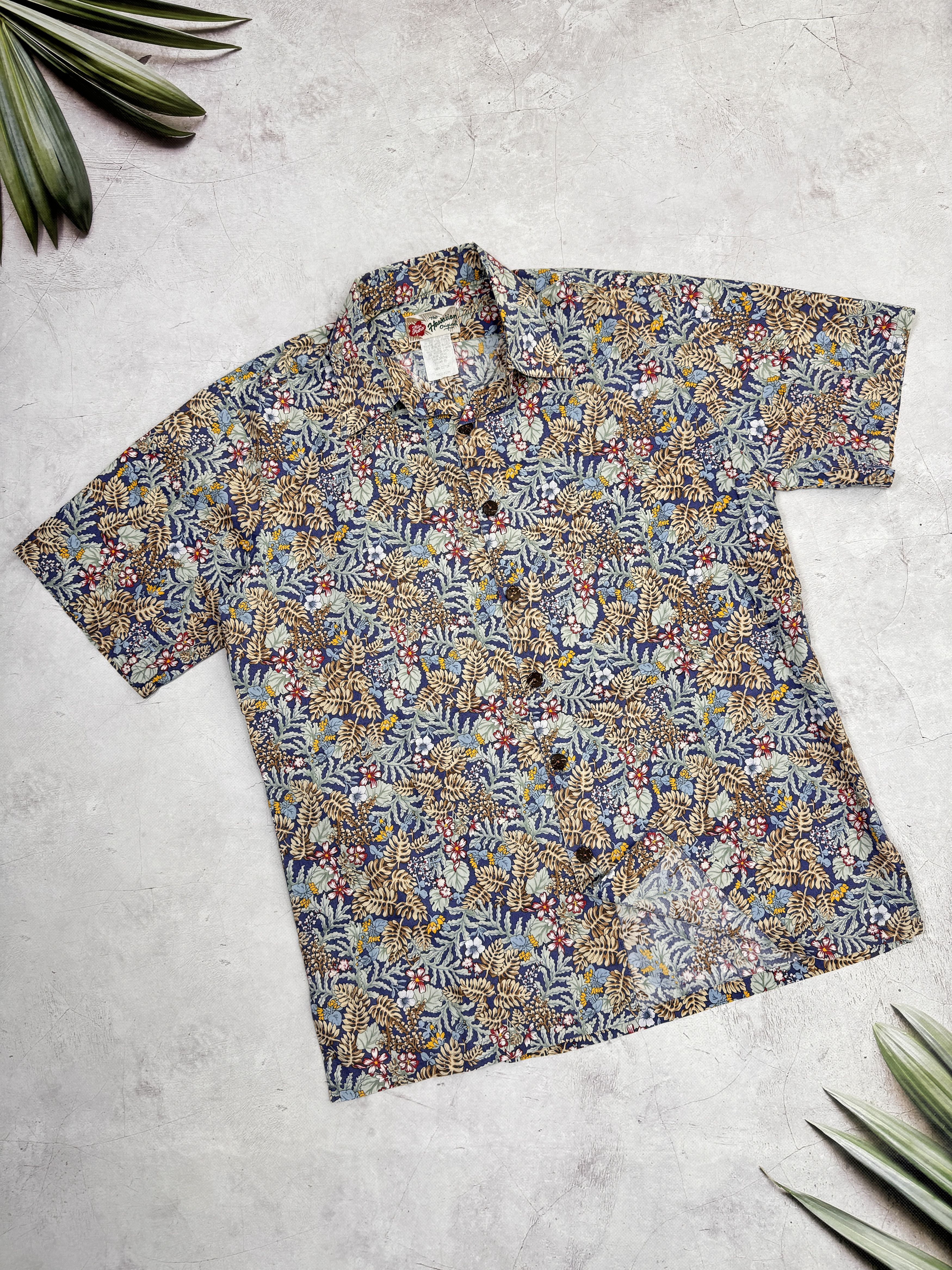 Hilo Hattie × Vintage Vintage Hilo Hattie Hawaiian Shirt Leaves & Flowers Cotton Size US M / EU 48-50 / 2 - 3 Thumbnail