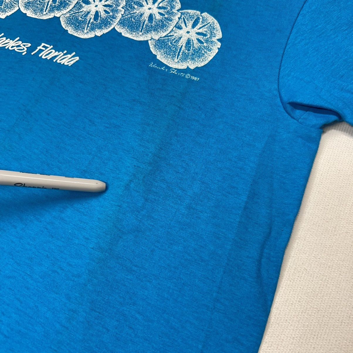 Vintage Florida Tee Shirt Sand Naples Beach Single Stitch 1980s Size US L / EU 52-54 / 3 - 15 Thumbnail