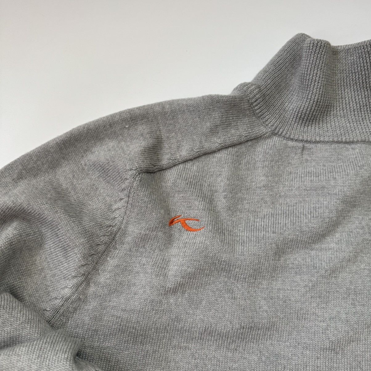 KJUS Gray Kjus 1/3 Zip Sweater Merino Wool Big Logo Old Money Size US L / EU 52-54 / 3 - 14 Thumbnail