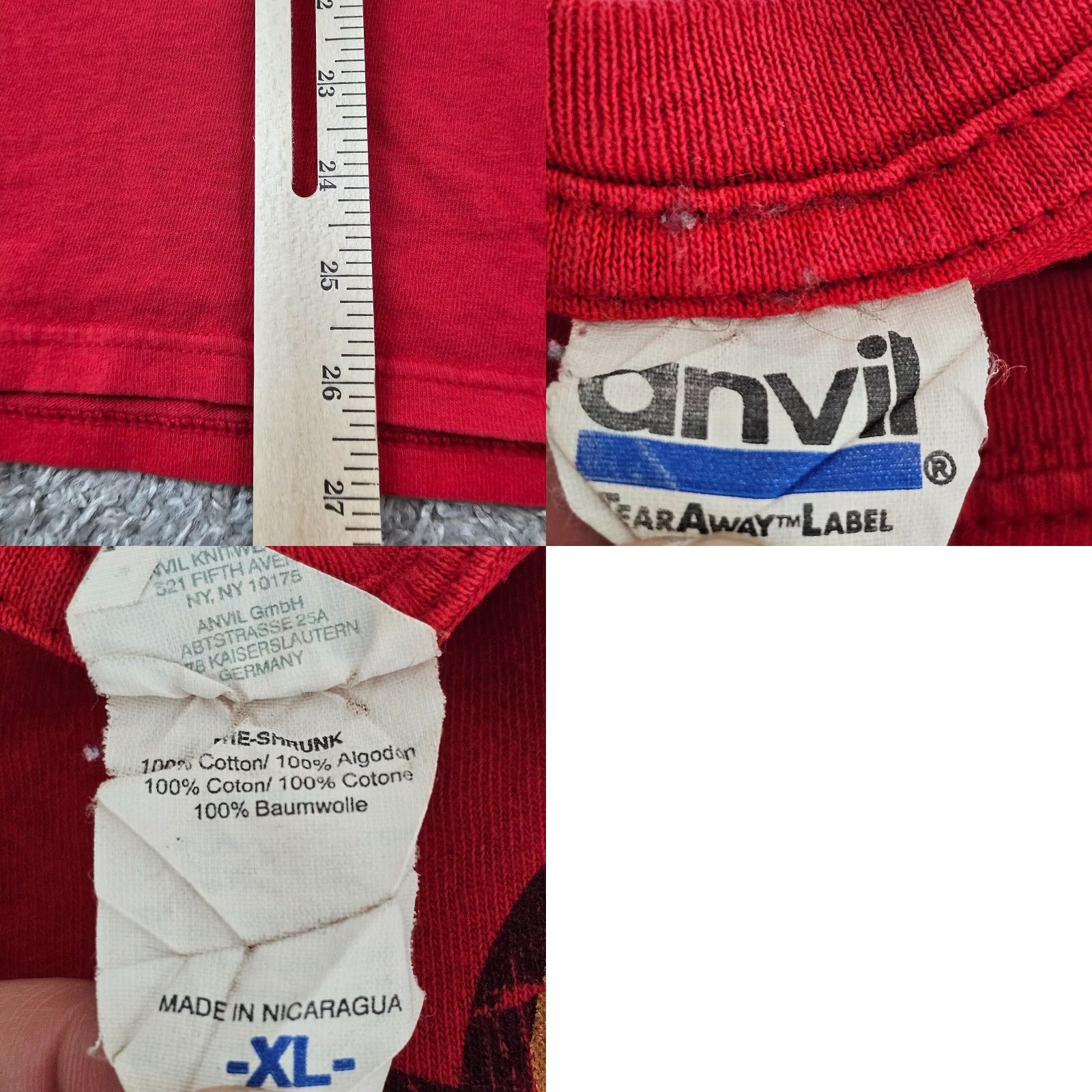 Anvil VINTAGE Pringles Shirt Mens XL Red Graphic Print T-Shirt 100% Cotton Anvil Crew Neck Short Sleeve Mens XL Red 90s Concert Merch Size US XL / EU 56 / 4 - 8 Thumbnail