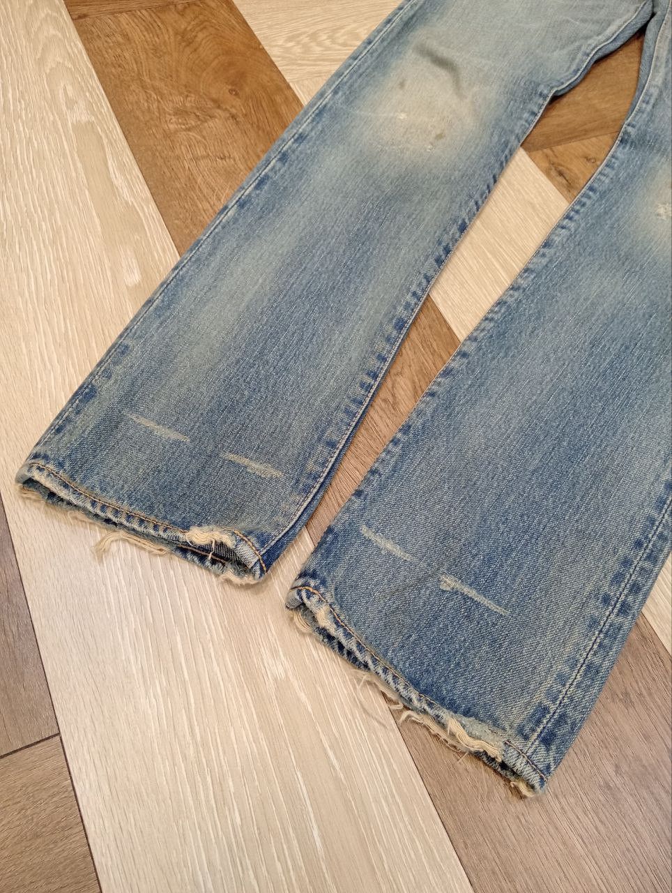 Hysteric Glamour HYSTERIC GLAMOUR KINKY BLUE DISTRESSED SELVEDGE DENIM JEANS Size US 30 / EU 46 - 4 Thumbnail