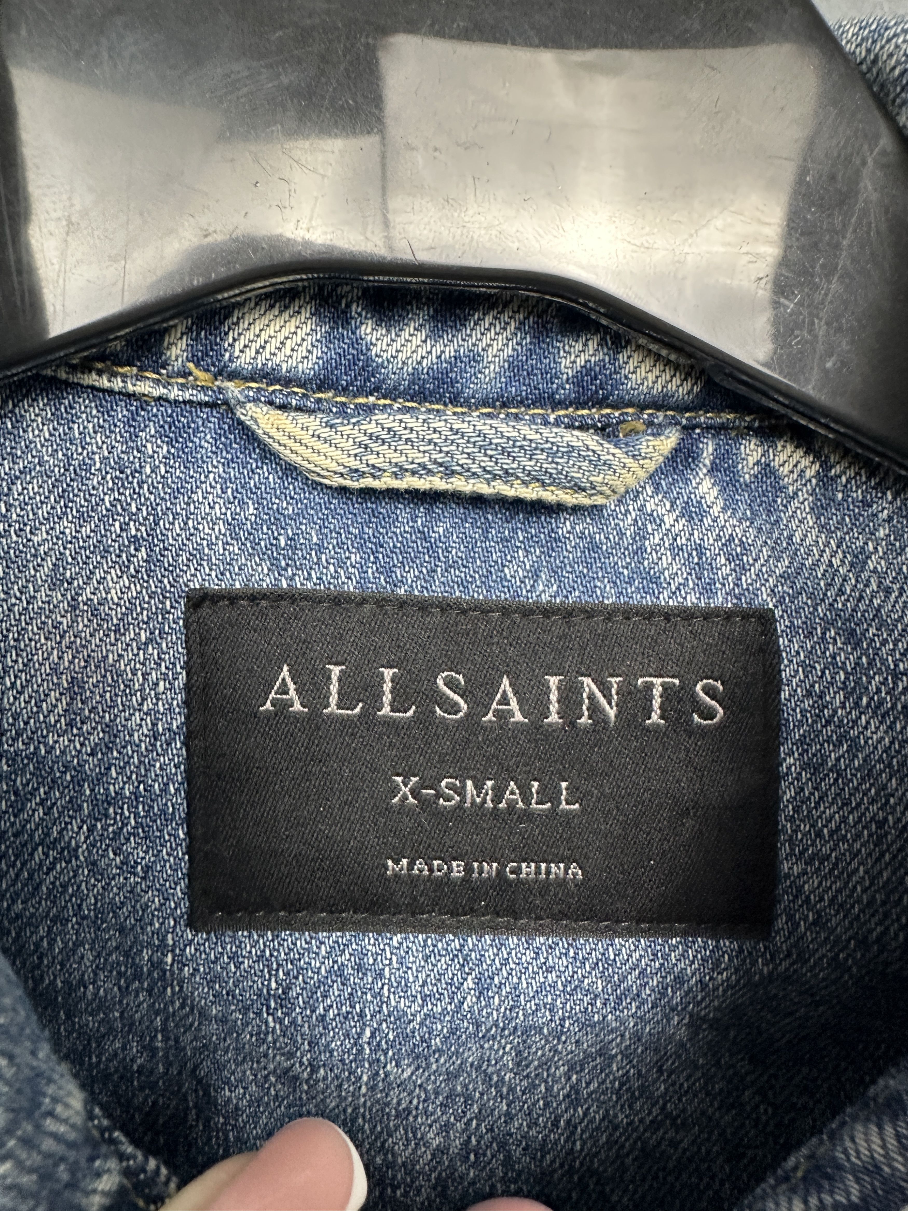 Allsaints Allsaints Womens Frankie Denim-Nylon Bomber Jacket Size XS / US 0-2 / IT 36-38 - 3 Thumbnail