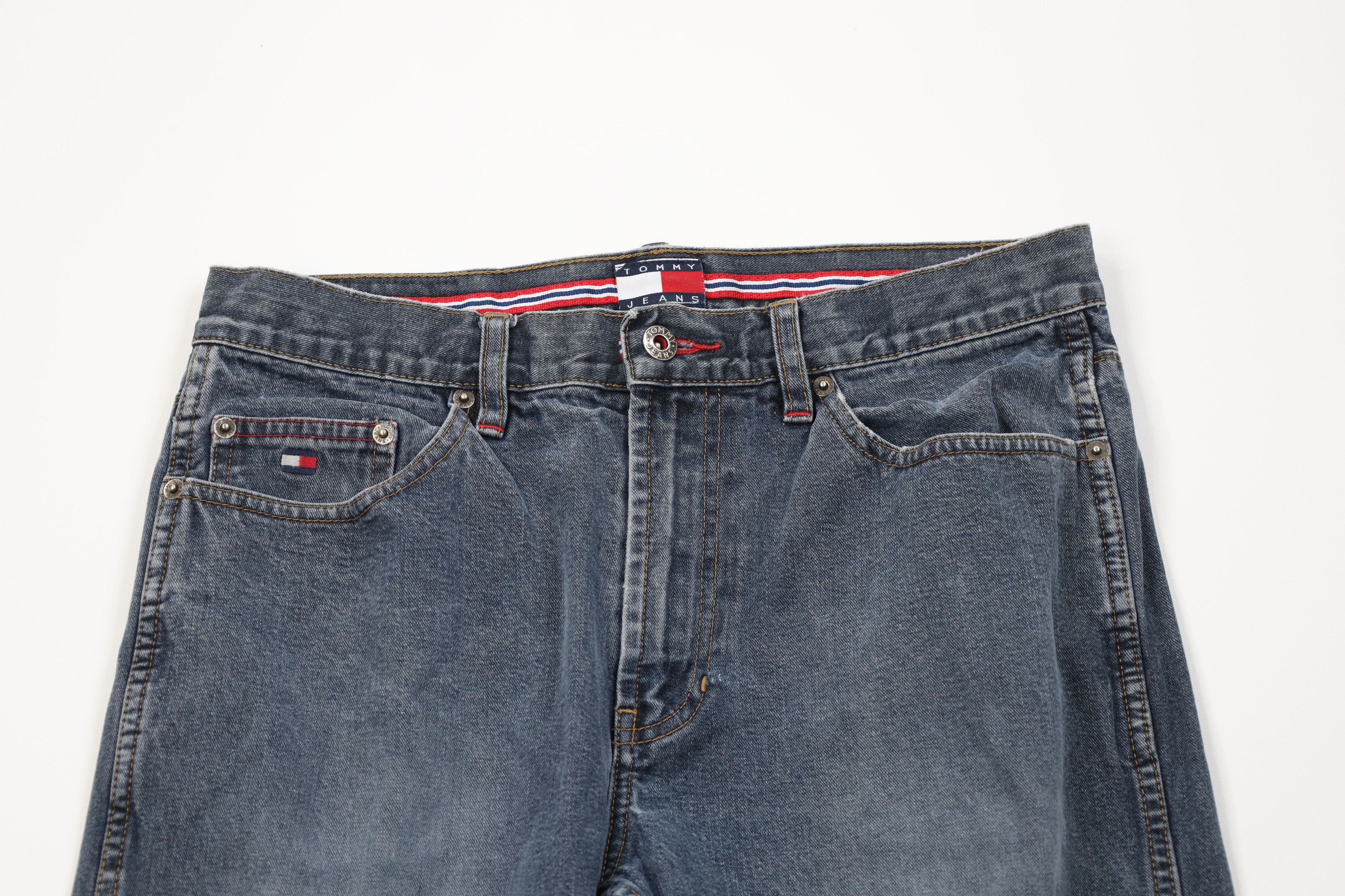 Tommy Hilfiger Vintage 90s Tommy Hilfiger Straight Leg Denim Jeans Blue Size US 31 - 2 Thumbnail