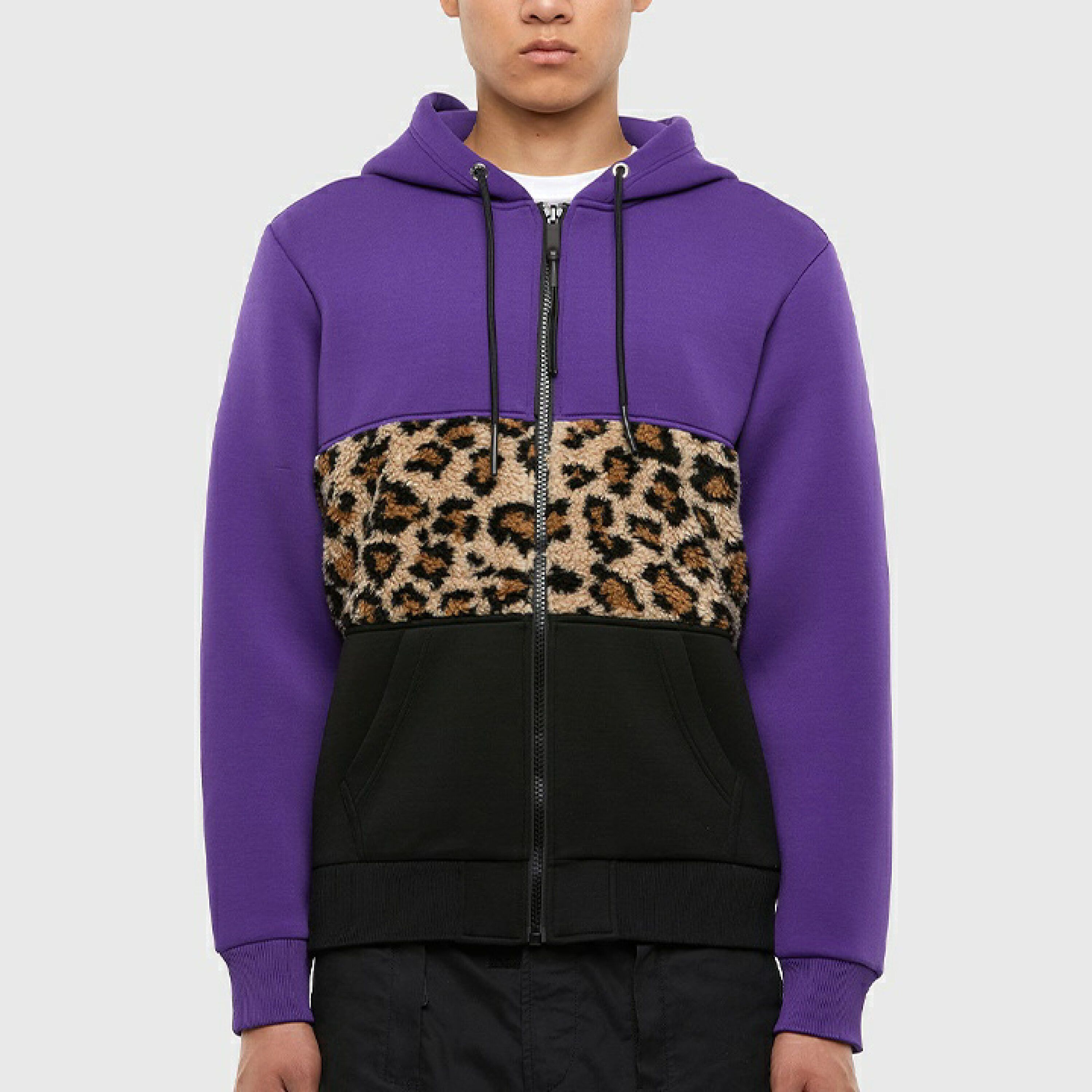 Diesel Diesel leopard pattern boa switching multi color zip hoodie Size US M / EU 48-50 / 2 - 3 Thumbnail