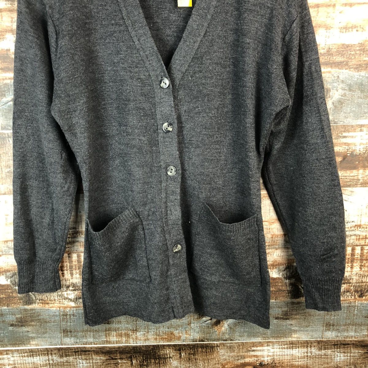 Japanese Brand Quide Nevf Black Cardigan Knitwear #A1385 Size US L / EU 52-54 / 3 - 6 Thumbnail