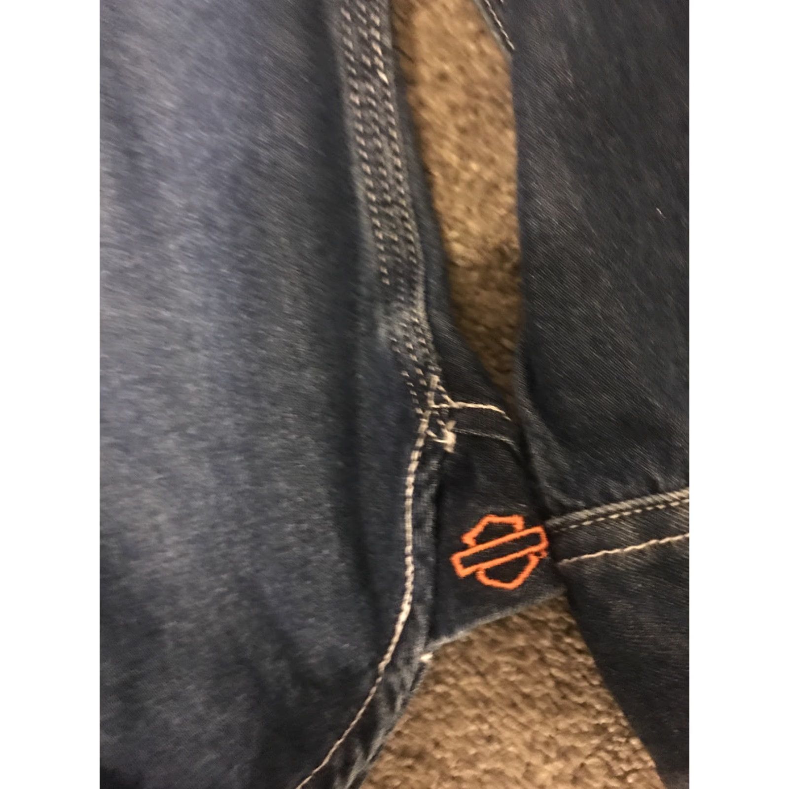 Harley Davidson Harley-Davidson Denim Shirt Slim Fit XL Blue Button-Up Long Sleeve Casual Workwear Size US XL / EU 56 / 4 - 2 Thumbnail