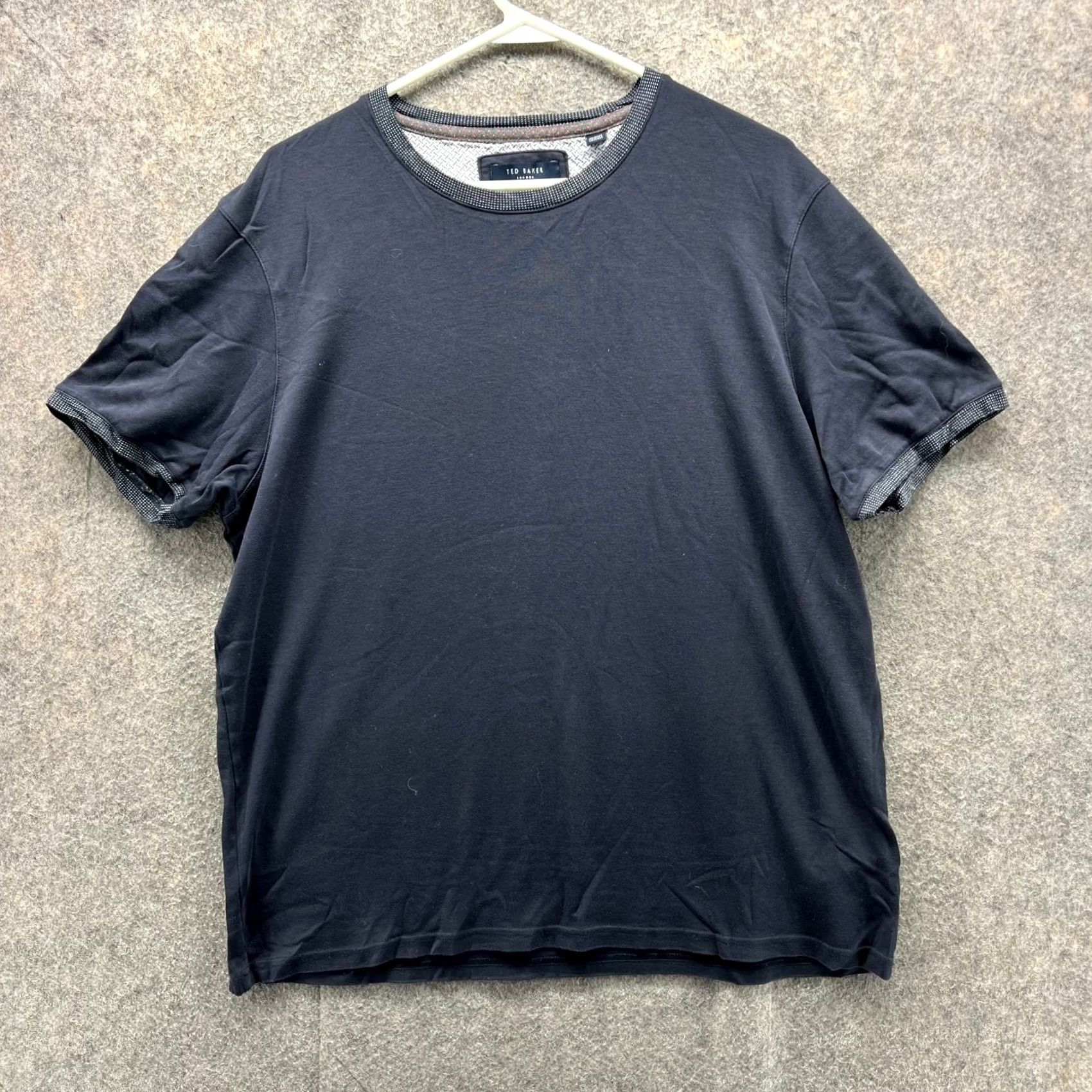 Ted Baker Ted Baker Shirt Men Large 5 Blue Navy Core Classic Crewneck Lounge Tee Cotton Size US L / EU 52-54 / 3 - 2 Thumbnail