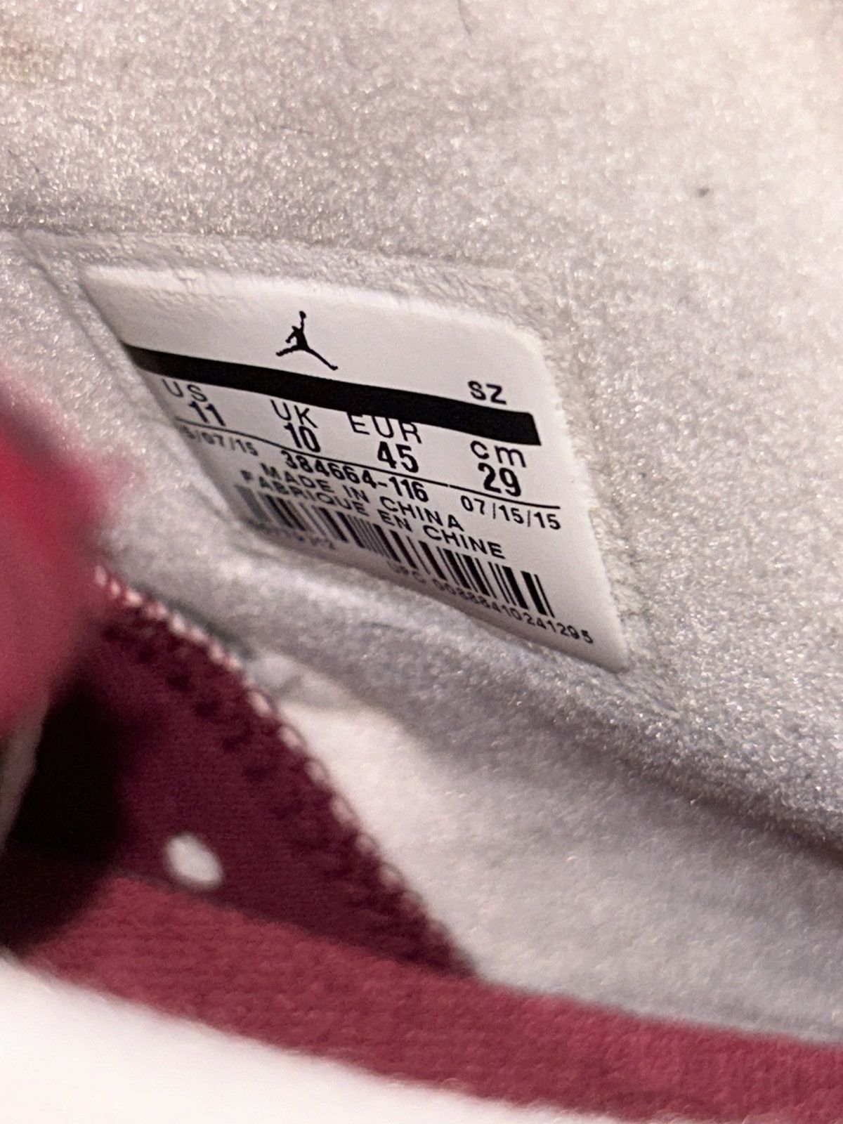 Jordan Brand Size 11 - Air Jordan 6 Retro 2015 Maroon Preowned With Box Size US 11 / EU 44 - 9 Thumbnail