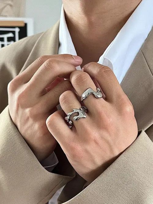 Japanese Brand Retro punk rings Size ONE SIZE - 1 Thumbnail
