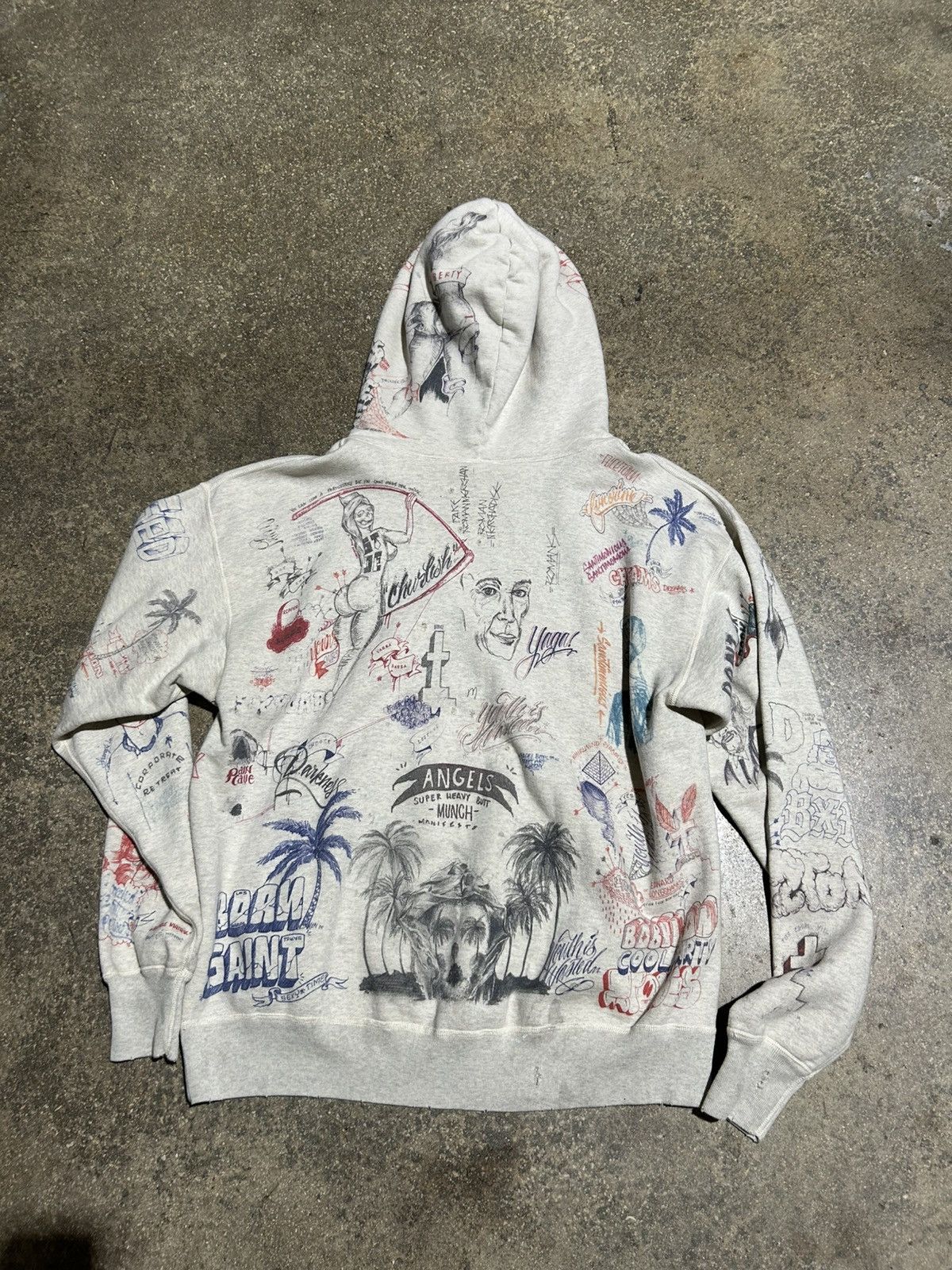 Born X Raised × Saint Michael Saint Michael x BornxRaised LA Scribble Hoodie Size US XL / EU 56 / 4 - 5 Thumbnail