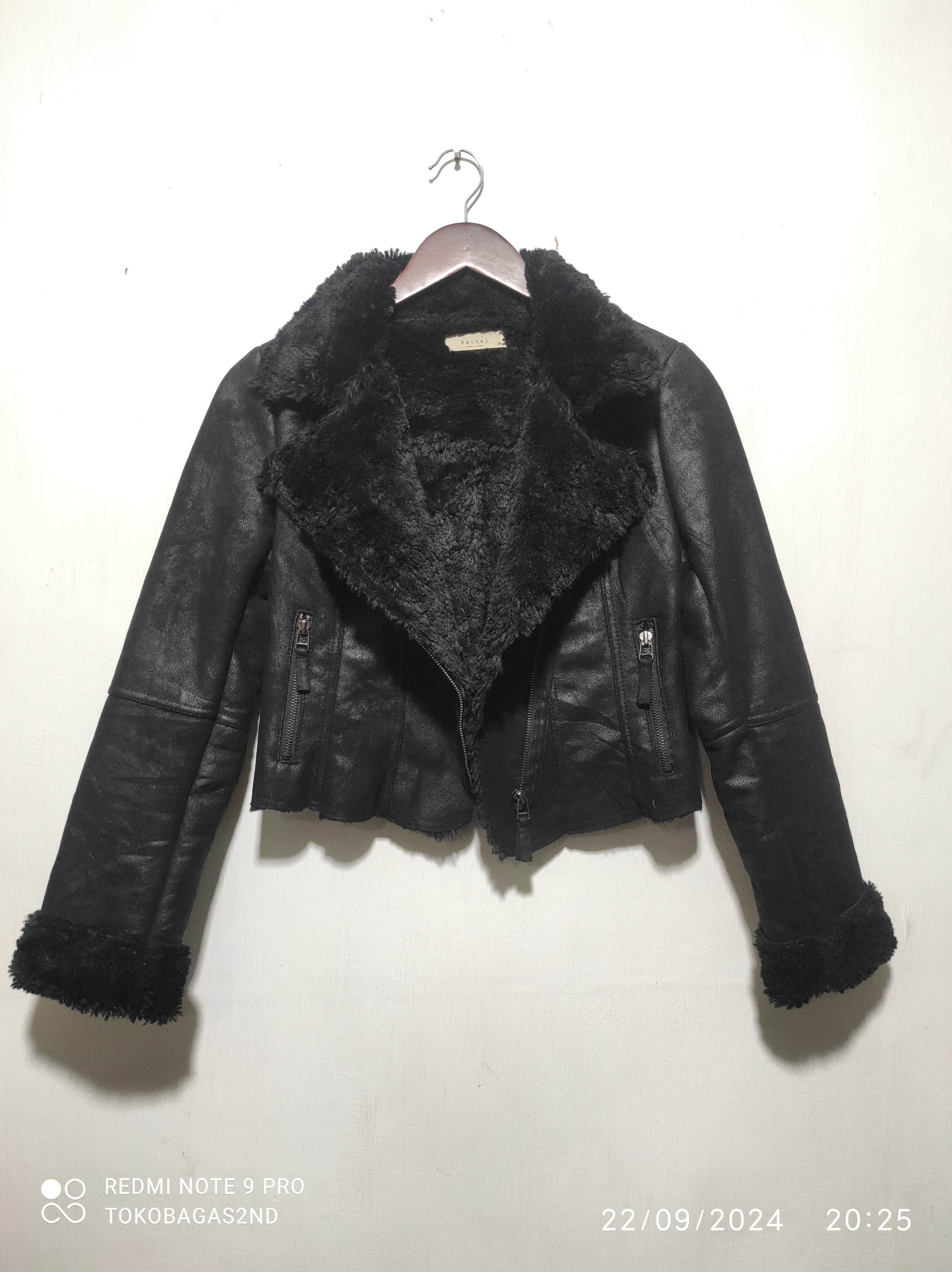 Le Grande Bleu (L.G.B.) Rachel Punk Ramones Suede Fur jacket i6w9 lgb style Size M / US 6-8 / IT 42-44 - 10 Thumbnail