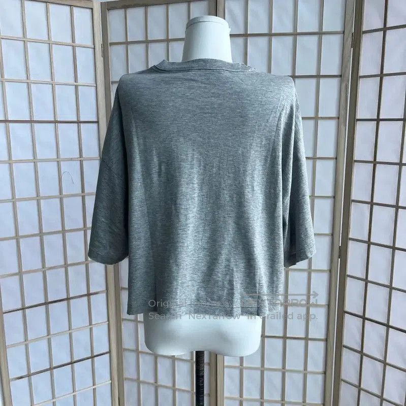 Miu Miu Miu Miu Gray Cotton T-Shirt for Women . Size M / US 6-8 / IT 42-44 - 2 Thumbnail