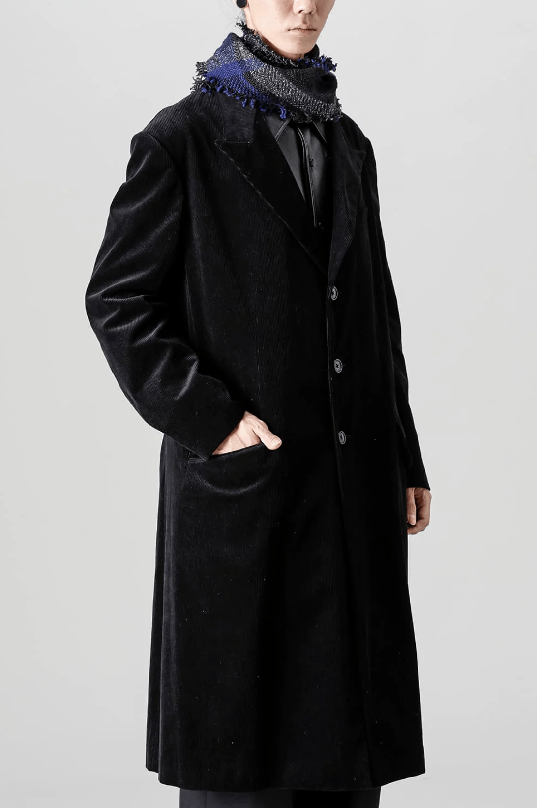 Yohji Yamamoto Yohji Yamamoto Homme - 22AW Stole Docking Corduroy Jacket Size US M / EU 48-50 / 2 - 3 Thumbnail