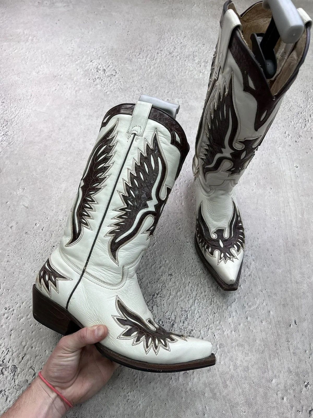 Western Rise Western moto buffalo GUIDI style boots high ankle Size US 6 / EU 39 - 9 Thumbnail