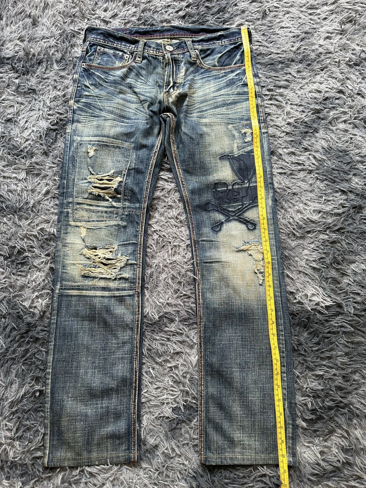 5351 POUR LES HOMMES SS2009 Edge Rupert ''Rockstar Edge '' distressed boro denim Size US 32 / EU 48 - 9 Thumbnail