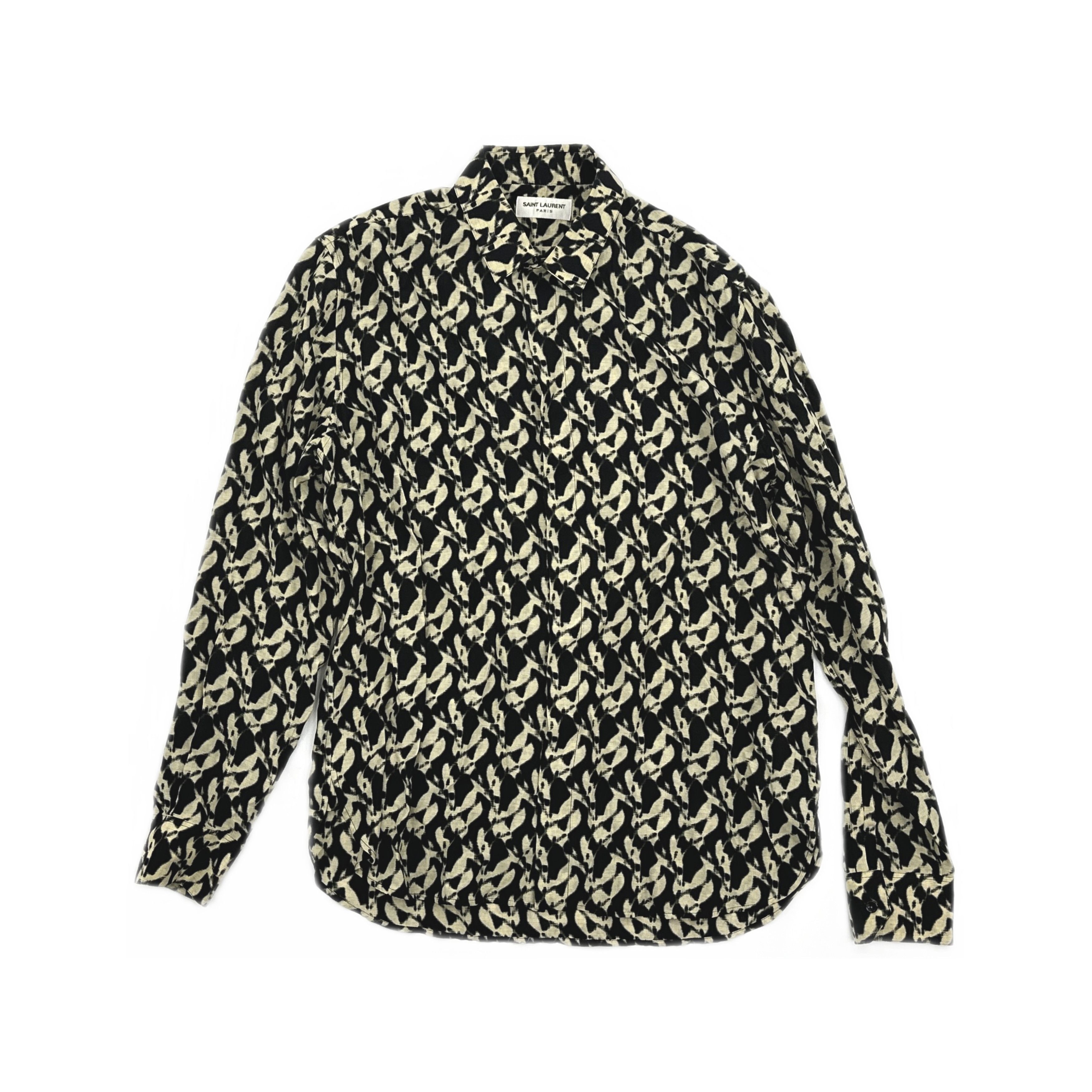 Saint Laurent Paris Saint Laurent Printed Long Sleeve Shirt Size S Size US S / EU 44-46 / 1 - 1 Thumbnail