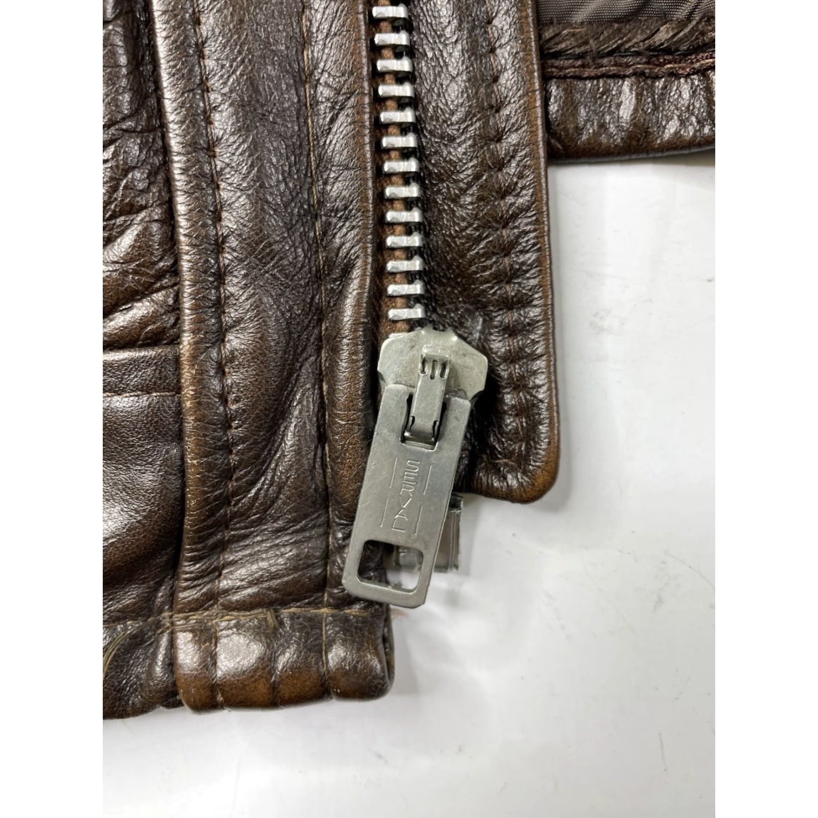 Vintage VINTAGE Lesco Motorcycle Jacket Brown Leather Zipper Womens Size 9 Size M / US 6-8 / IT 42-44 - 6 Thumbnail