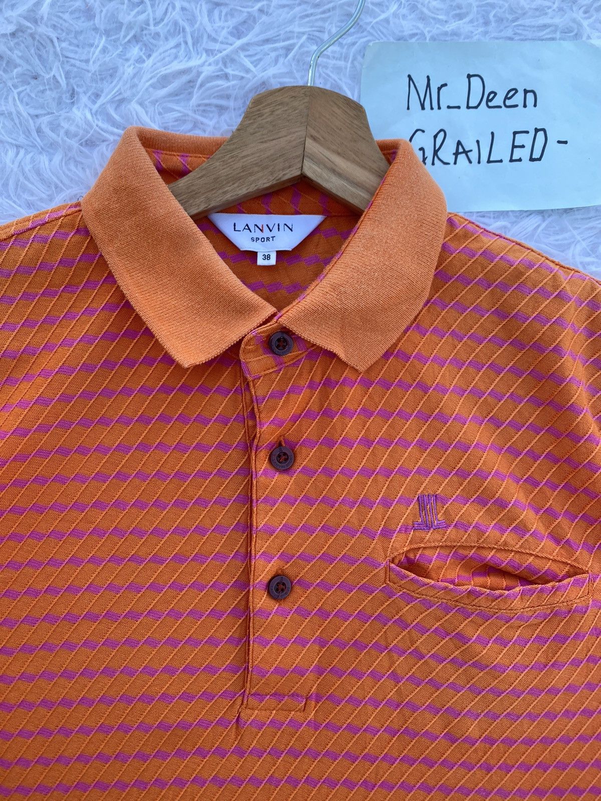 Lanvin Rare Vintage Lanvin Textured Polo Tshirt Size US M / EU 48-50 / 2 - 6 Thumbnail