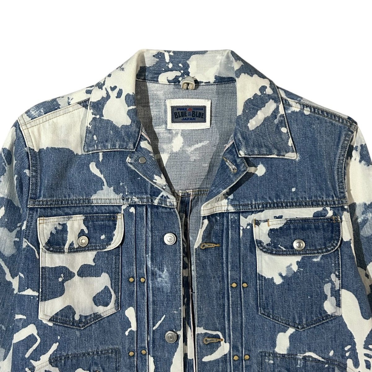 Blue Blue Japan Type II Splatter Dye Trucker Jacket Size US S / EU 44-46 / 1 - 3 Thumbnail
