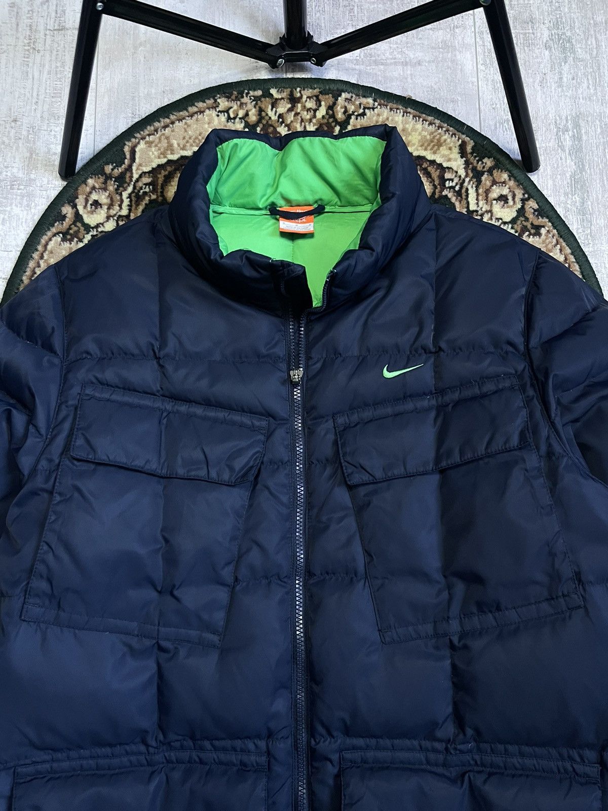Nike Vintage Nike 00’s Down Puffer 550 Jacket Y2K Blue RARE Size US M / EU 48-50 / 2 - 3 Thumbnail