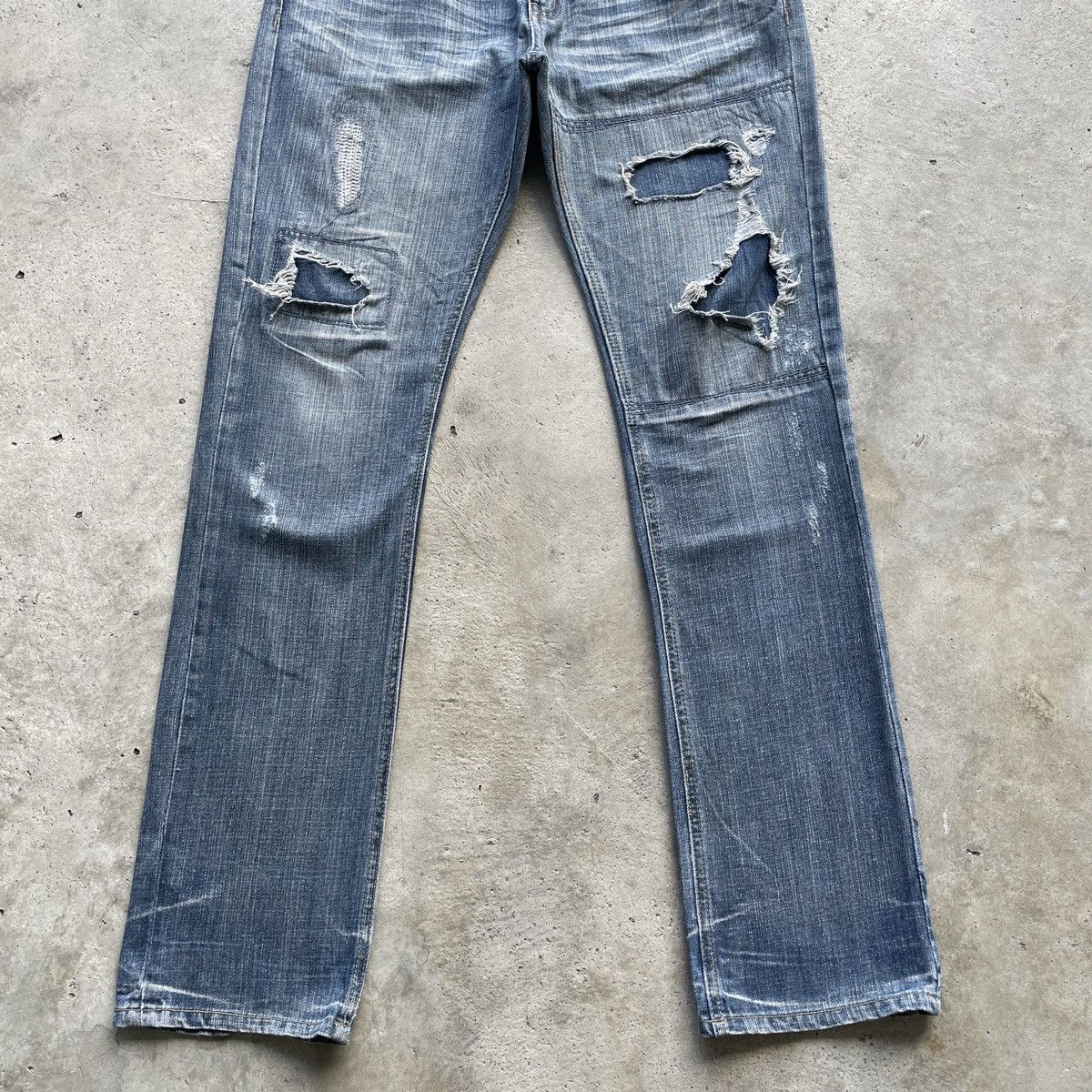 In The Attic Vintage In The Attic Japan Punk Distressed Jeans Faded Pants Size US 33 - 5 Thumbnail