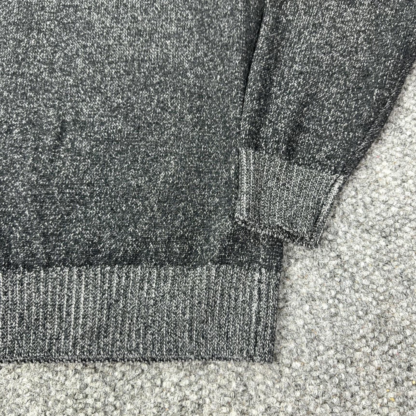 Vintage Tricots St Raphael Sweater Mens L Gray 1/4 Zip Mock Neck Knit Cotton Polyester waffle-knit Modern Pullover Size US L / EU 52-54 / 3 - 2 Thumbnail