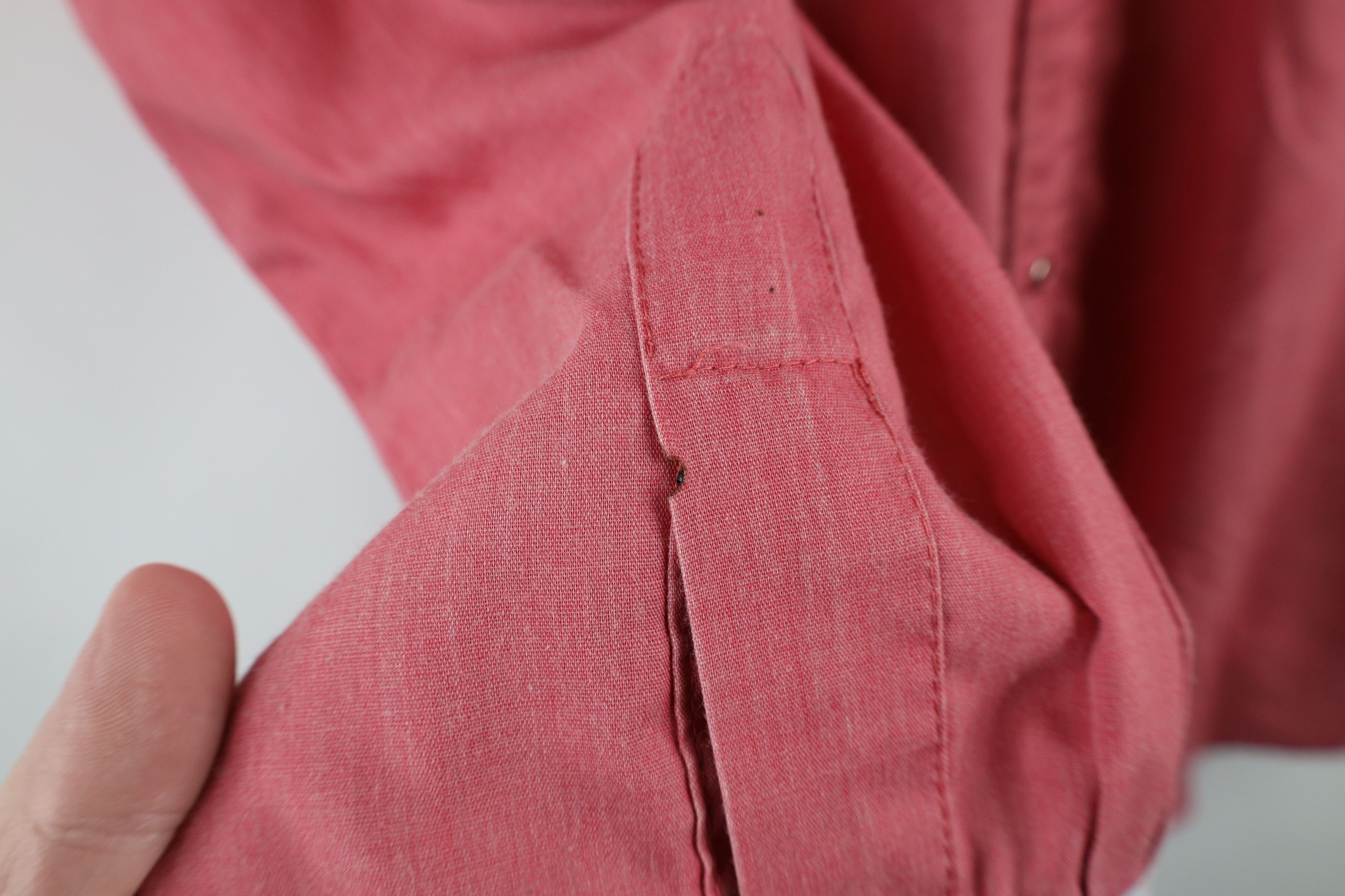 Vintage Vintage 70s Rockabilly Chambray Western Cowboy Button Shirt Size US XXL / EU 58 / 5 - 8 Thumbnail