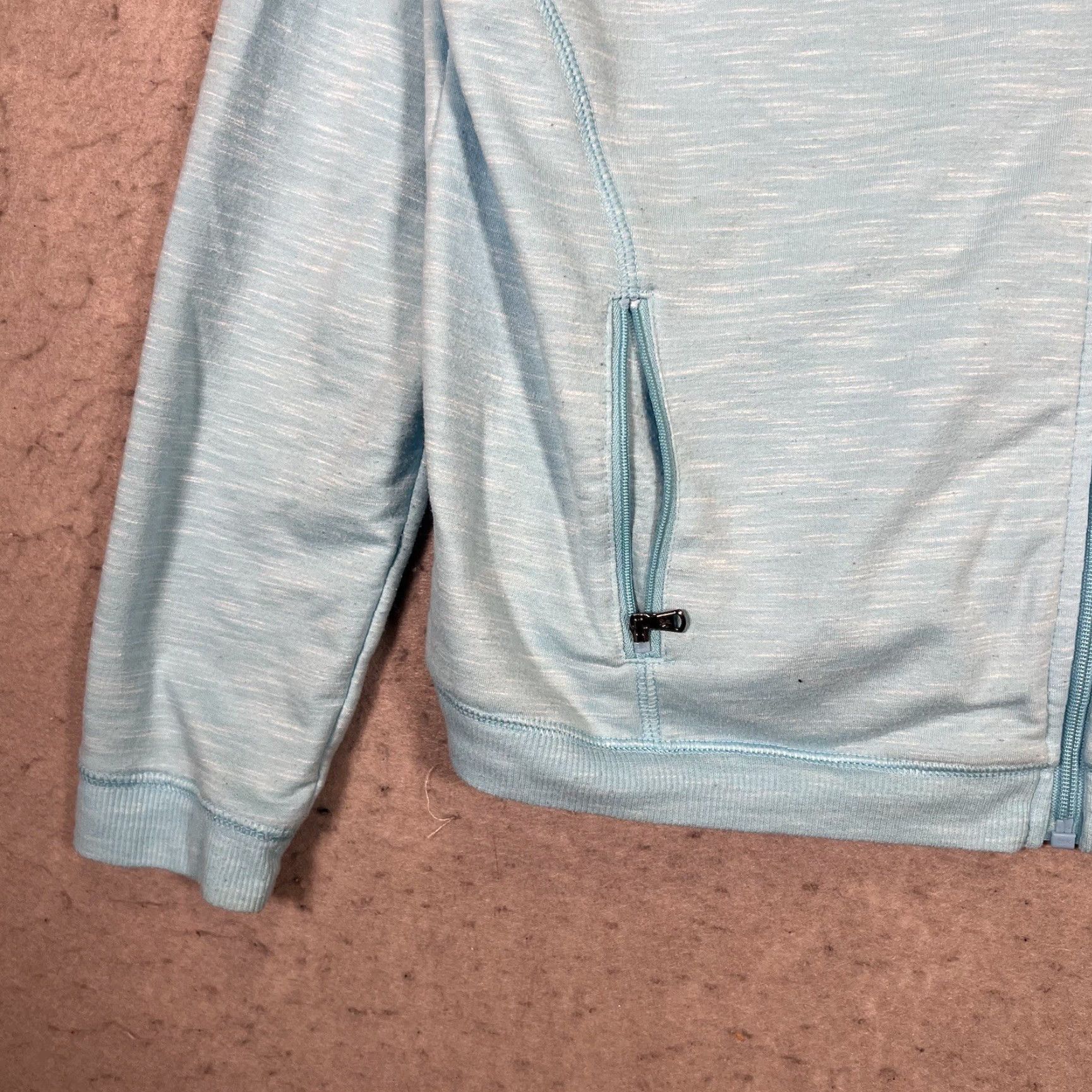 Tek Gear VINTAGE Tek Gear Dry Tek Full Zip Hoodie Sweatshirt Womens M Blue Shirt Womens M Blue Hoodie Size M / US 6-8 / IT 42-44 - 5 Thumbnail